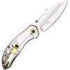 Assisted Open Folding Pocket Knife with Gold Trim