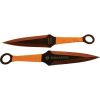 2 Piece Throwing Knife Black Gold Color BioHazard