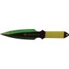 2 Piece Throwing Knife Green Color BioHazard