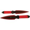 2 Piece Throwing Knife Red Color BioHazard