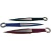 3 Piece Throwing Knife Assorted, black, blue, red Color