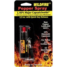 Wildfire 1.4% MC 1/2 oz pepper spray belt clip and quick release keychain