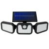 Solar Wall Lamp 74 LEDs 3 Adjustable Head Motion Sensor Flood Light IP65 Waterproof Security Light Outdoor