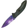 Assisted Open Pocket Knife Galaxy Design Purple